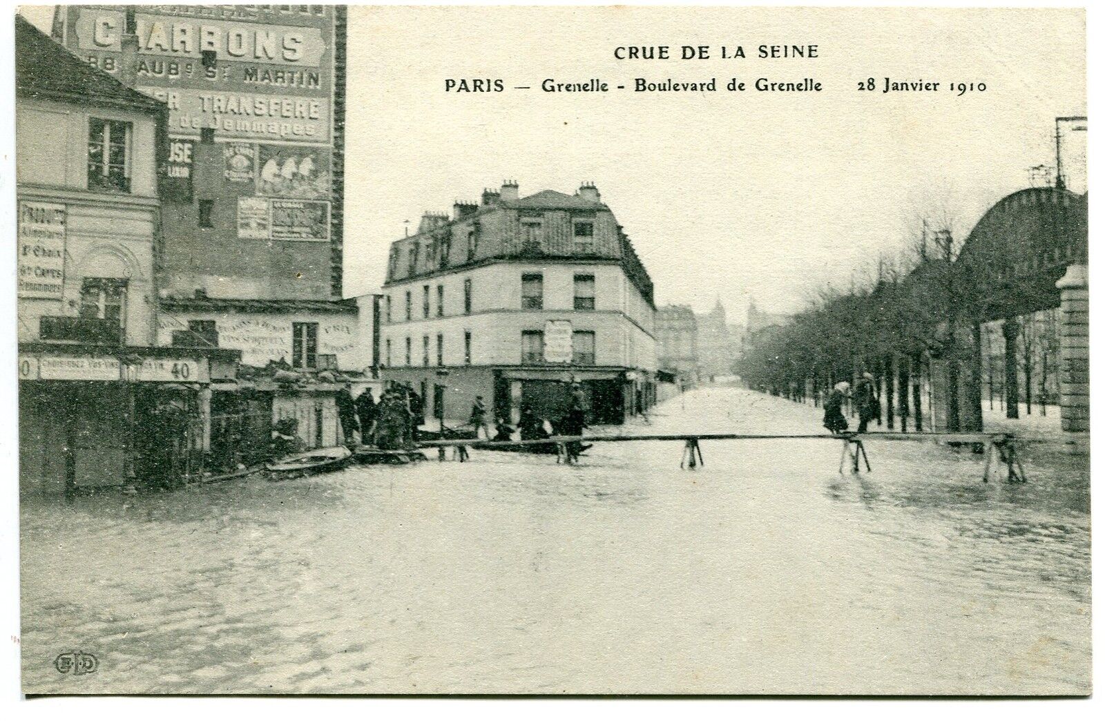 CARTE POSTALE PARIS CRUE DE LA SEINE 28011910 GRENELLE BOUL DE GRENELLE 400736711202