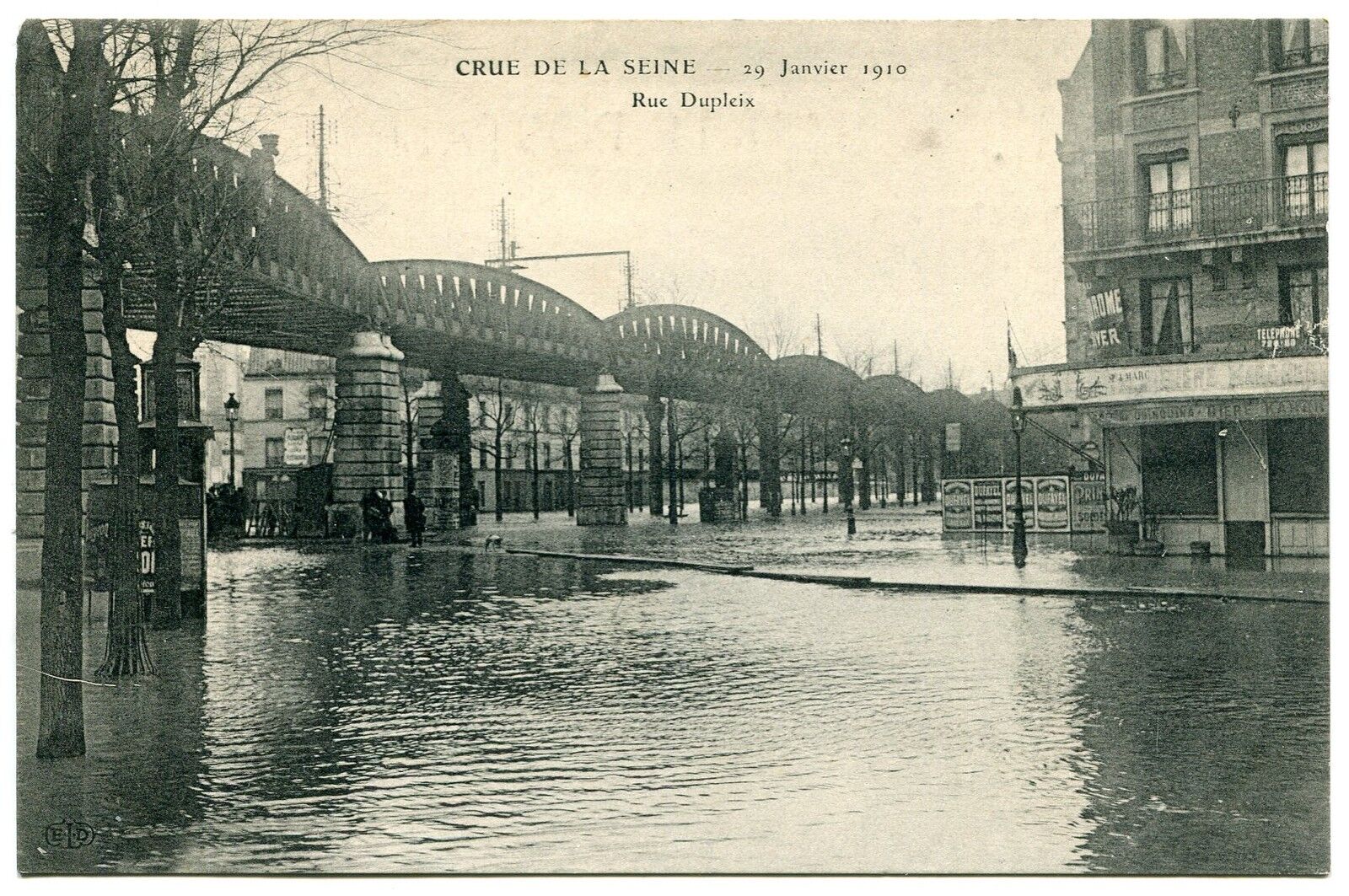 CARTE POSTALE PARIS CRUE DE LA SEINE 29 JANVIER 1910 RUE DUPLEIX 400736711182