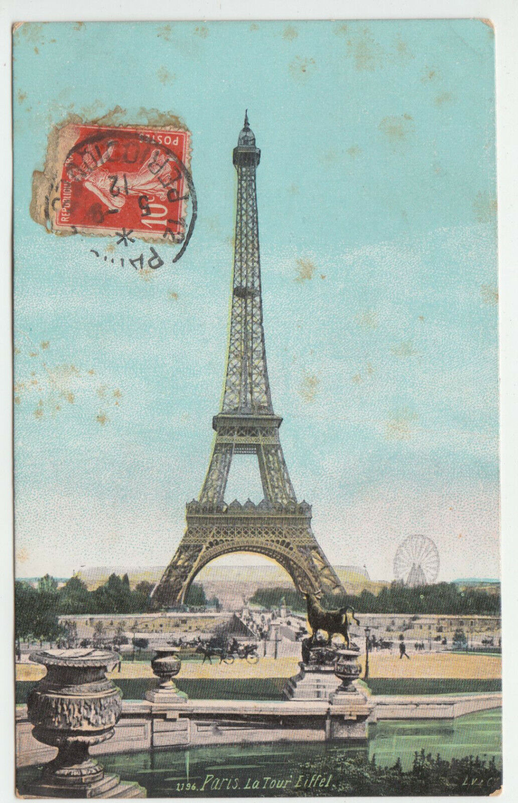 CARTE POSTALE PARIS LA TOUR EIFFEL 1912 402905771082