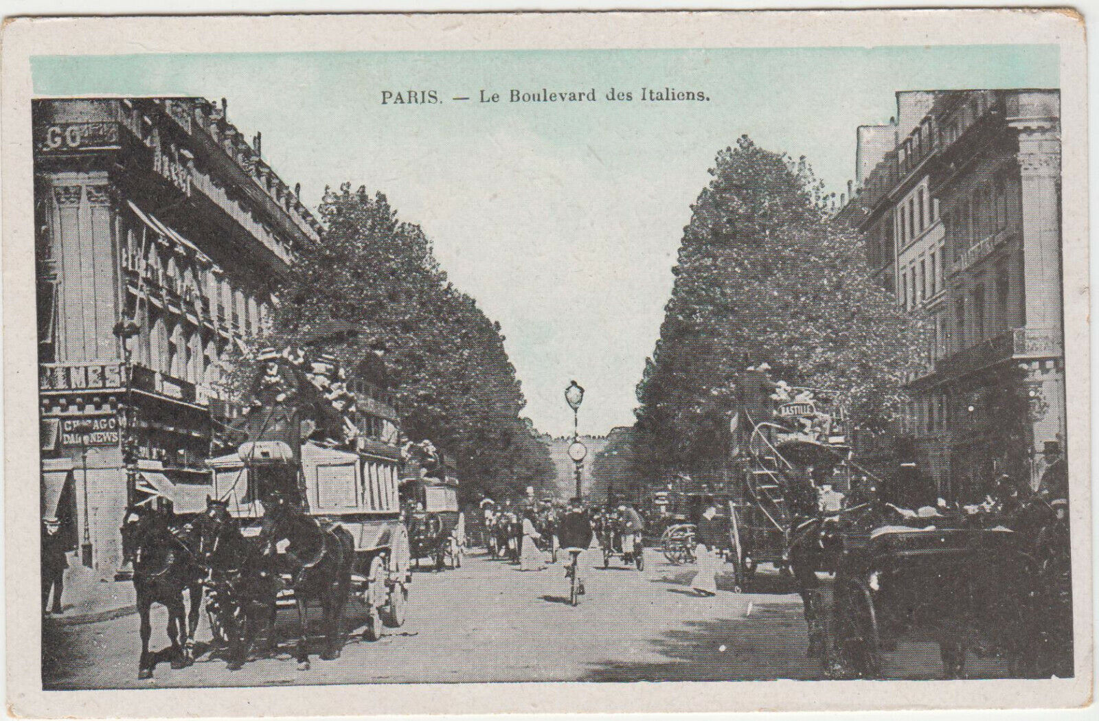 CARTE POSTALE PARIS LE BOULEVARD DES ITALIENS 401899730682