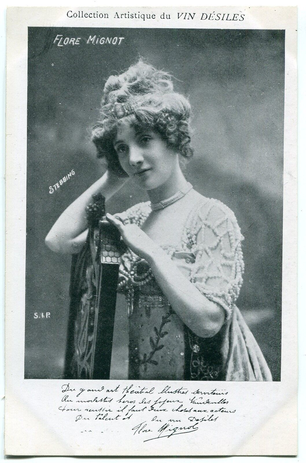 CARTE POSTALE PHOTO PERSONNALITE FLORE MIGNOT 121492743182