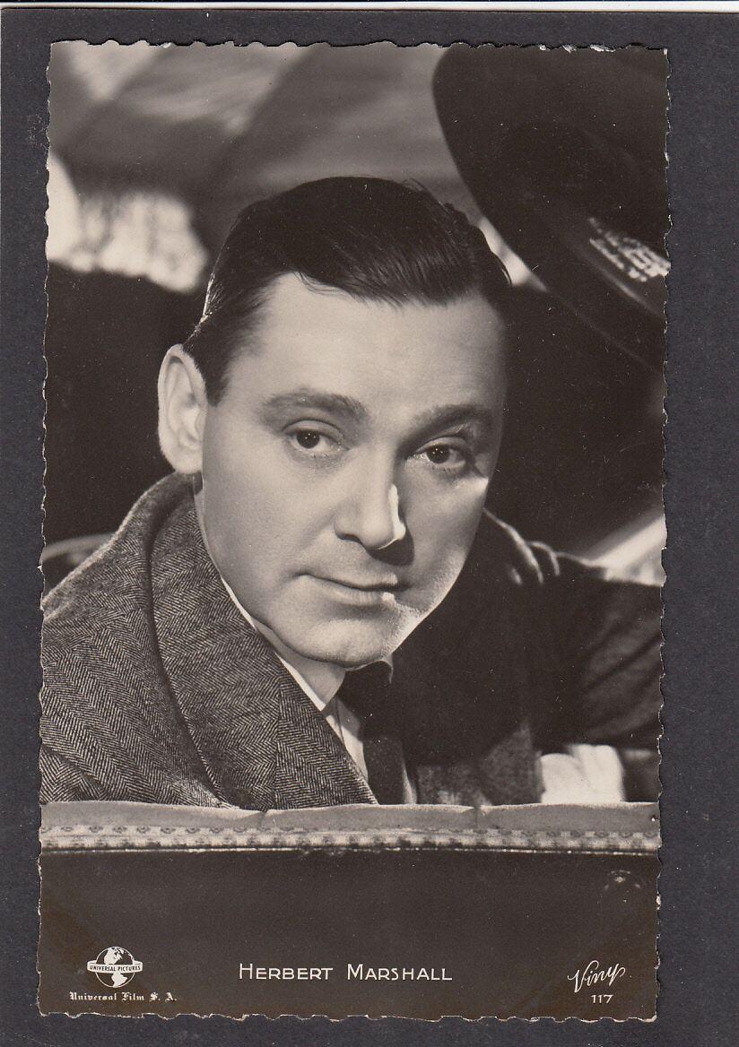 CARTE POSTALE PHOTO PERSONNALITE HERBERT MARSHALL 400342706972