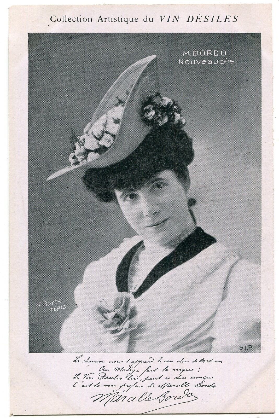 CARTE POSTALE PHOTO PERSONNALITE MARCELLE BORDO NOUVEAUTES 121491899462