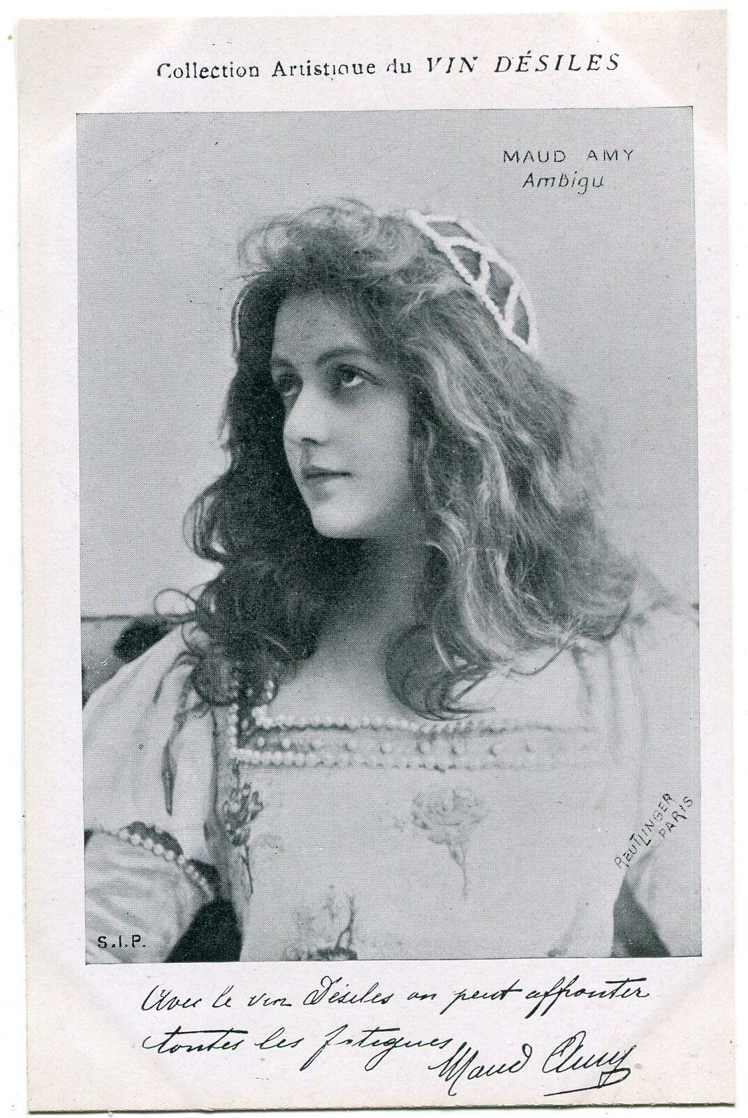 CARTE POSTALE PHOTO PERSONNALITE MAUD AMY AMBIGU 400810297572