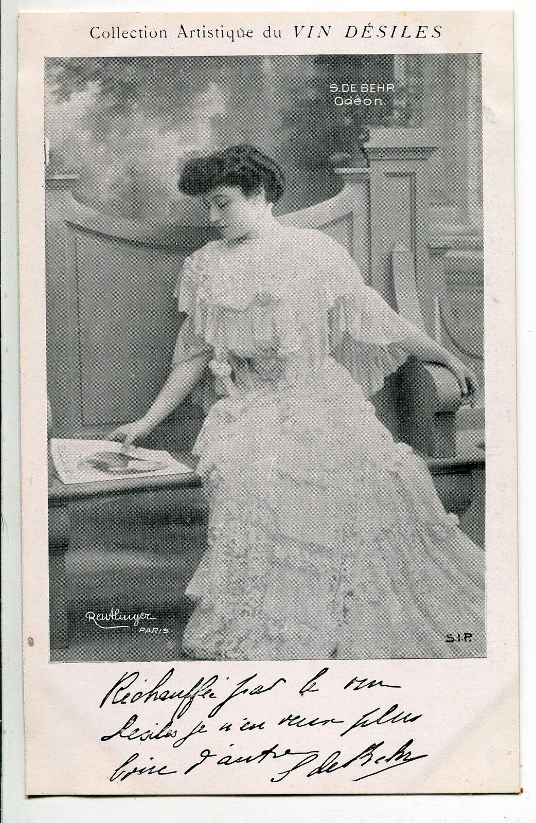 CARTE POSTALE PHOTO PERSONNALITE S DE BEHR ODEON 121491899472