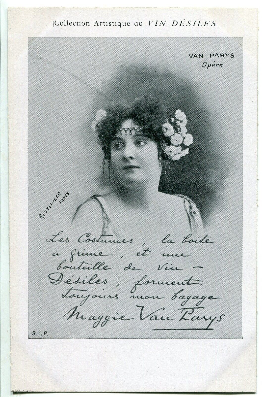 CARTE POSTALE PHOTO PERSONNALITE VAN PARYS OPERA 400809706692