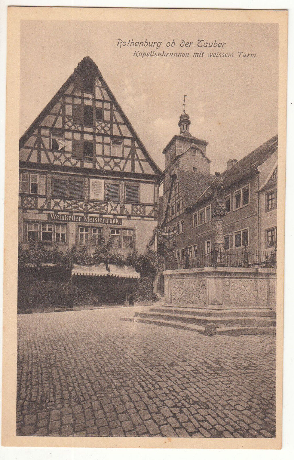 CARTE POSTALE POFTKARTE ALLEMAGNE ROTHENBURG O KAPELLENBRUNNEN MIT WEISSEM TURM 401623476942