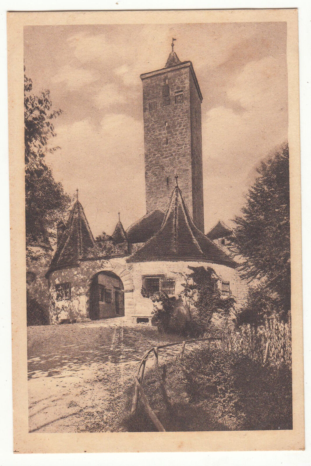 CARTE POSTALE POFTKARTE ALLEMAGNE ROTHENBURG O T BURGTOR 123450214842