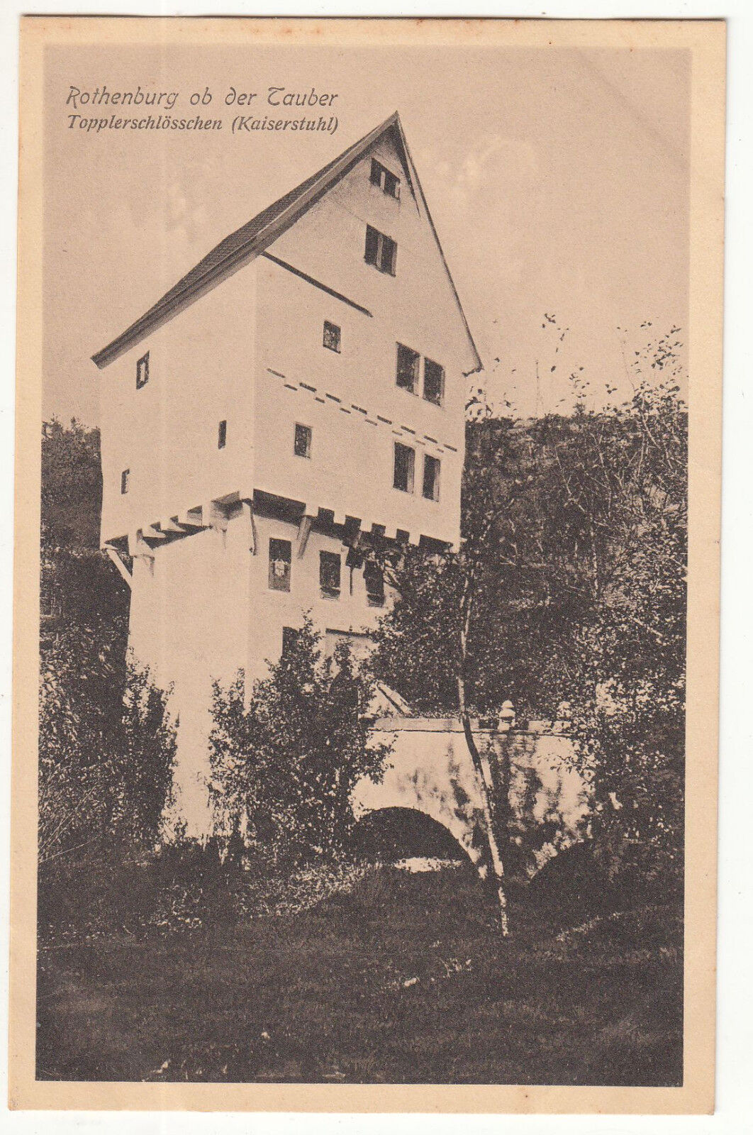 CARTE POSTALE POFTKARTE ALLEMAGNE ROTHENBURG TOPPLERSCHLOSSCHEN KAISERSTUHL 123452169362