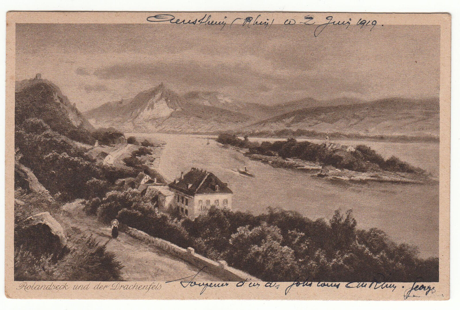 CARTE POSTALE ROLANDSECK UND DER DRACHENFELS 401548483352