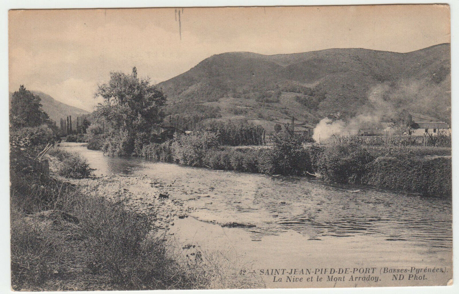 CARTE POSTALE SAINT JEAN PIED DE PORT LA NIVE ET LE MONT ARRADOY 402109098232