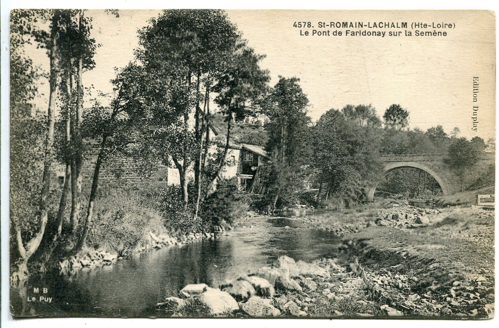 CARTE POSTALE SAINT ROMAIN LACHALM LE PONT DE FARIDONAY SUR LA SEMENE 400785392862