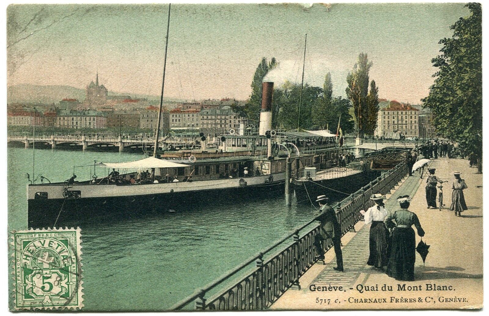 CARTE POSTALE SUISSE GENEVE QUAI DU MONT BLANC 400639058962