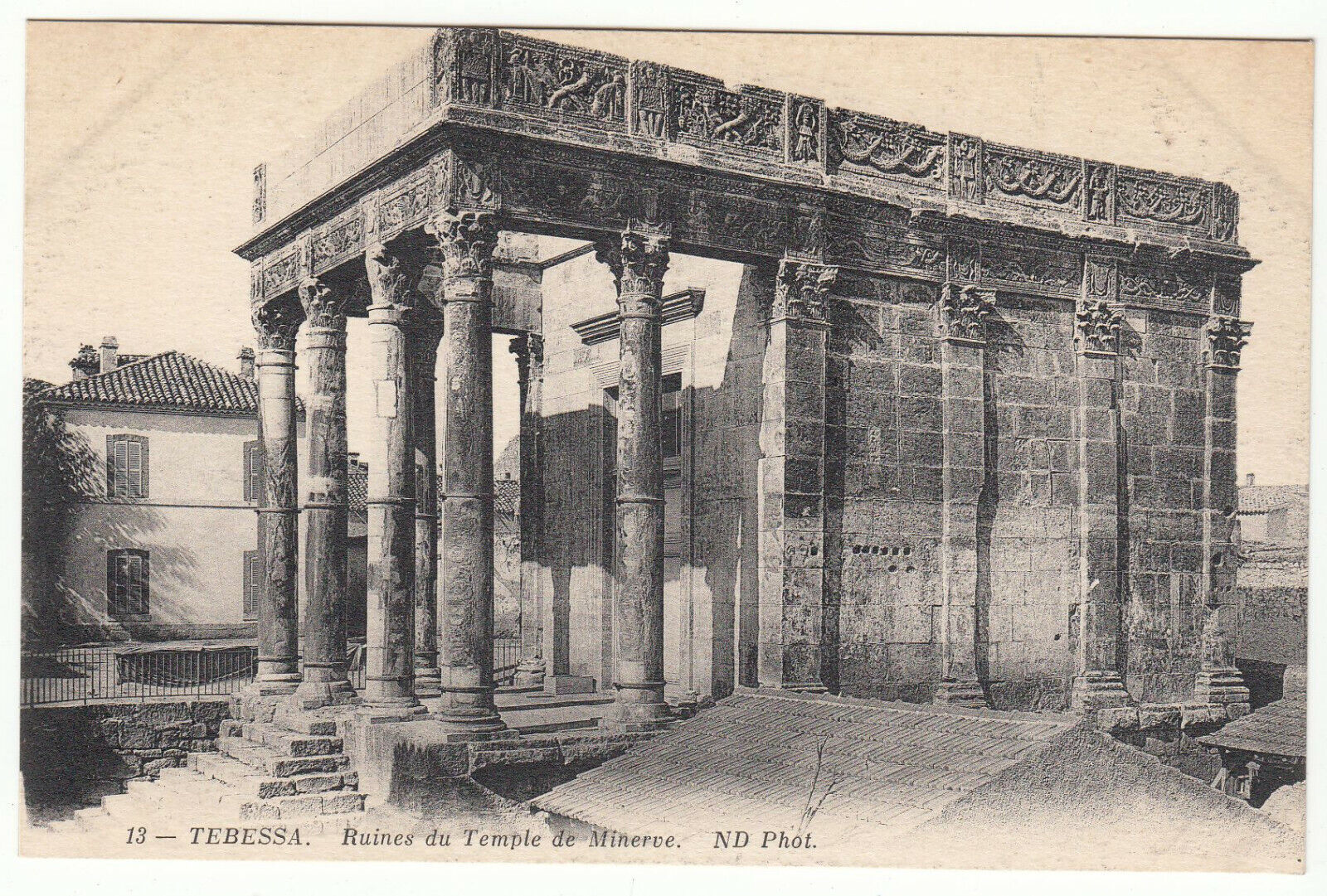 CARTE POSTALE TEBESSA RUINE DU TEMPLE DE MINERVE 123961081552