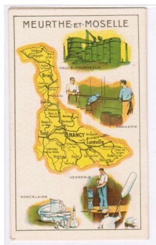 CHROMO GEOGRAPHIE CARTE DEPARTEMENT MEURTHE ET MOSELLE 110615371532