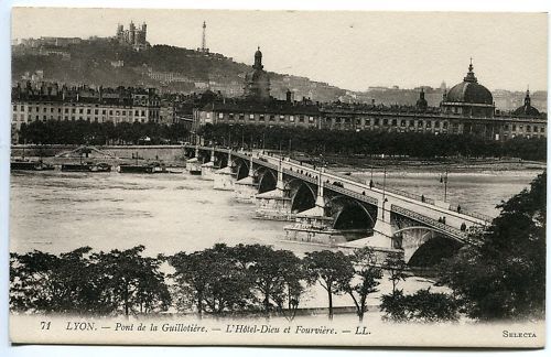 CPA LYON PONT DE LA GUILLOTIERE HOTEL DIEU 110614110192