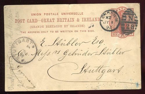 ENTIER POSTALE GREAT BRITAIN ET IRLANDE LONDON 1892 120683807902