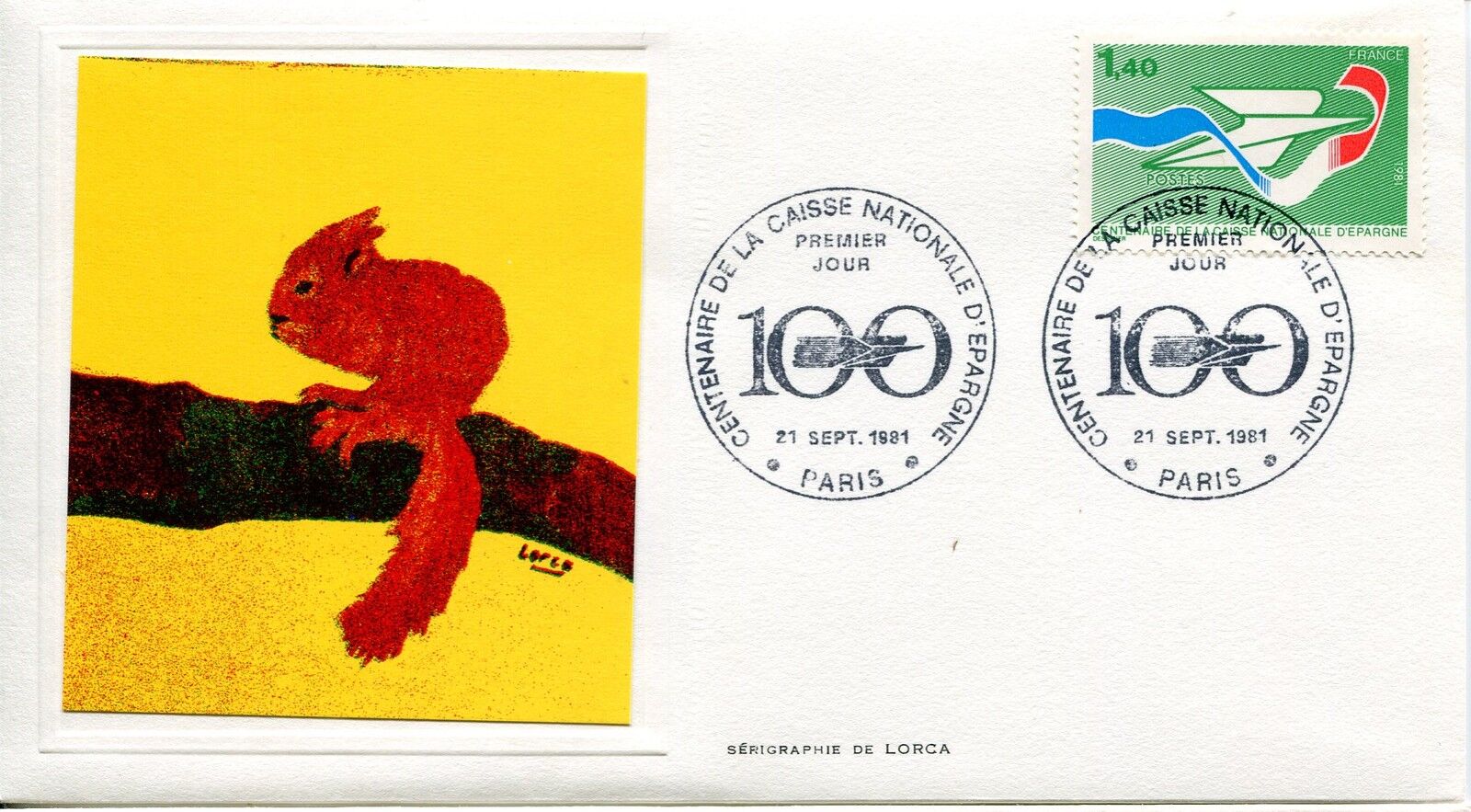 ESSAIE SERIGRAPHIE DE LORCA PREMIER JOUR 1981 CAISSE NATIONALE D EPARGNE 400787765352