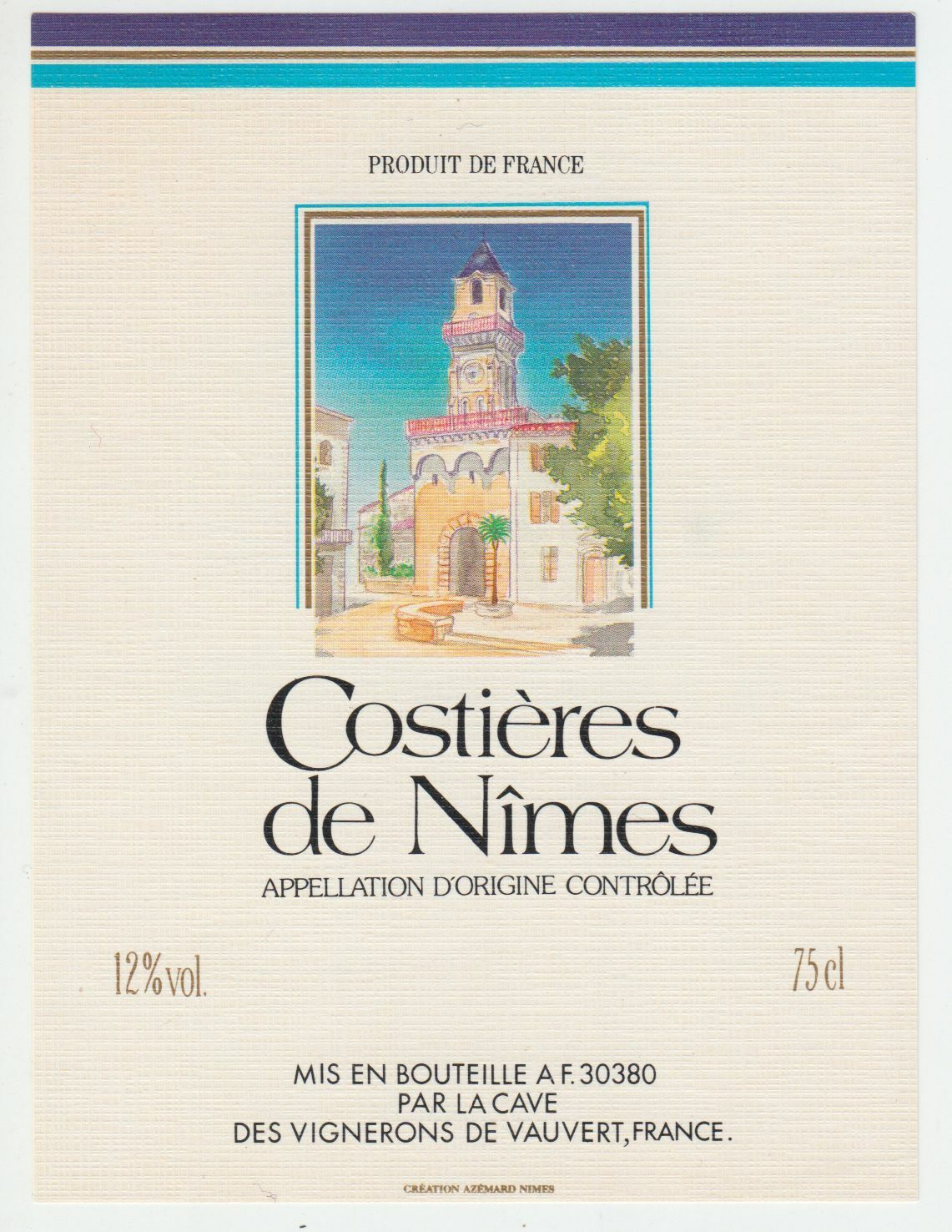 ETIQUETTE DE VIN COSTIERES DE NIMES 402582999352