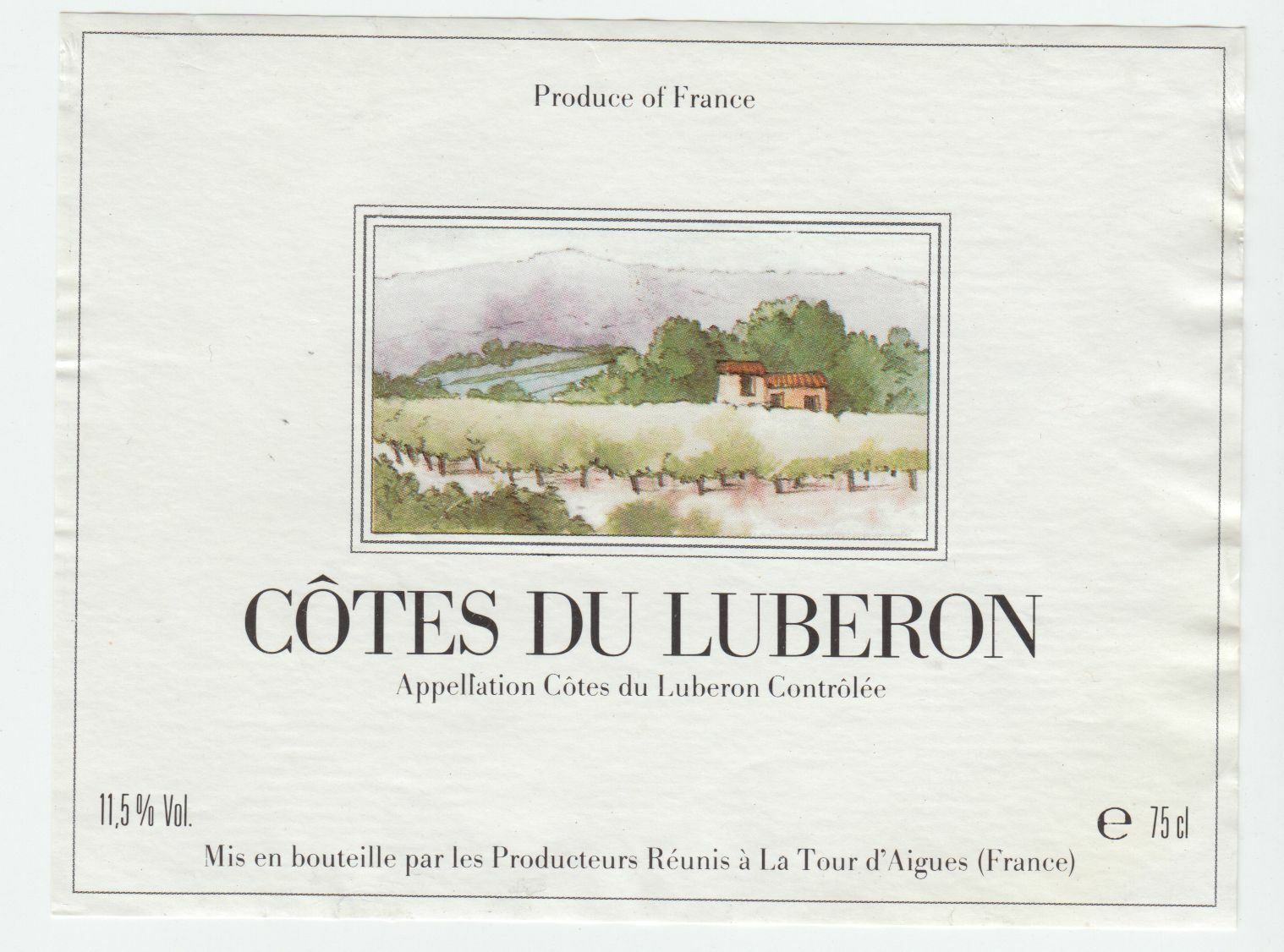 ETIQUETTE DE VIN COTES DU LUBERON 402581826122