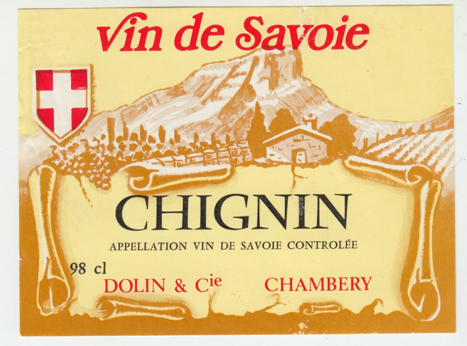 ETIQUETTE DE VIN DE SAVOIE CHIGNIN 402631697842