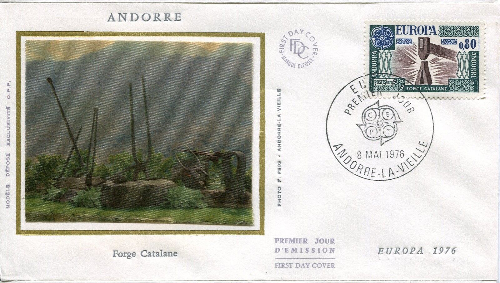 FDC PREMIER JOUR ANDORRE 1976 TIMBRE N 253 FORGE CATALANE 121462930832