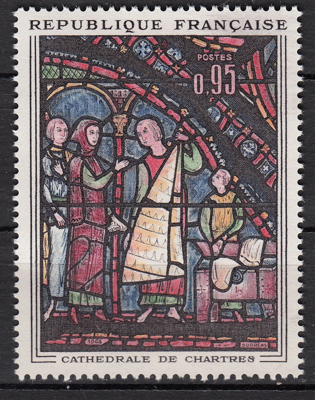 FRANCE TIMBRE NEUF N 1399 LES MARCHANDS DE FOURRURES CATHEDRALE DE CHARTRES 121903059632