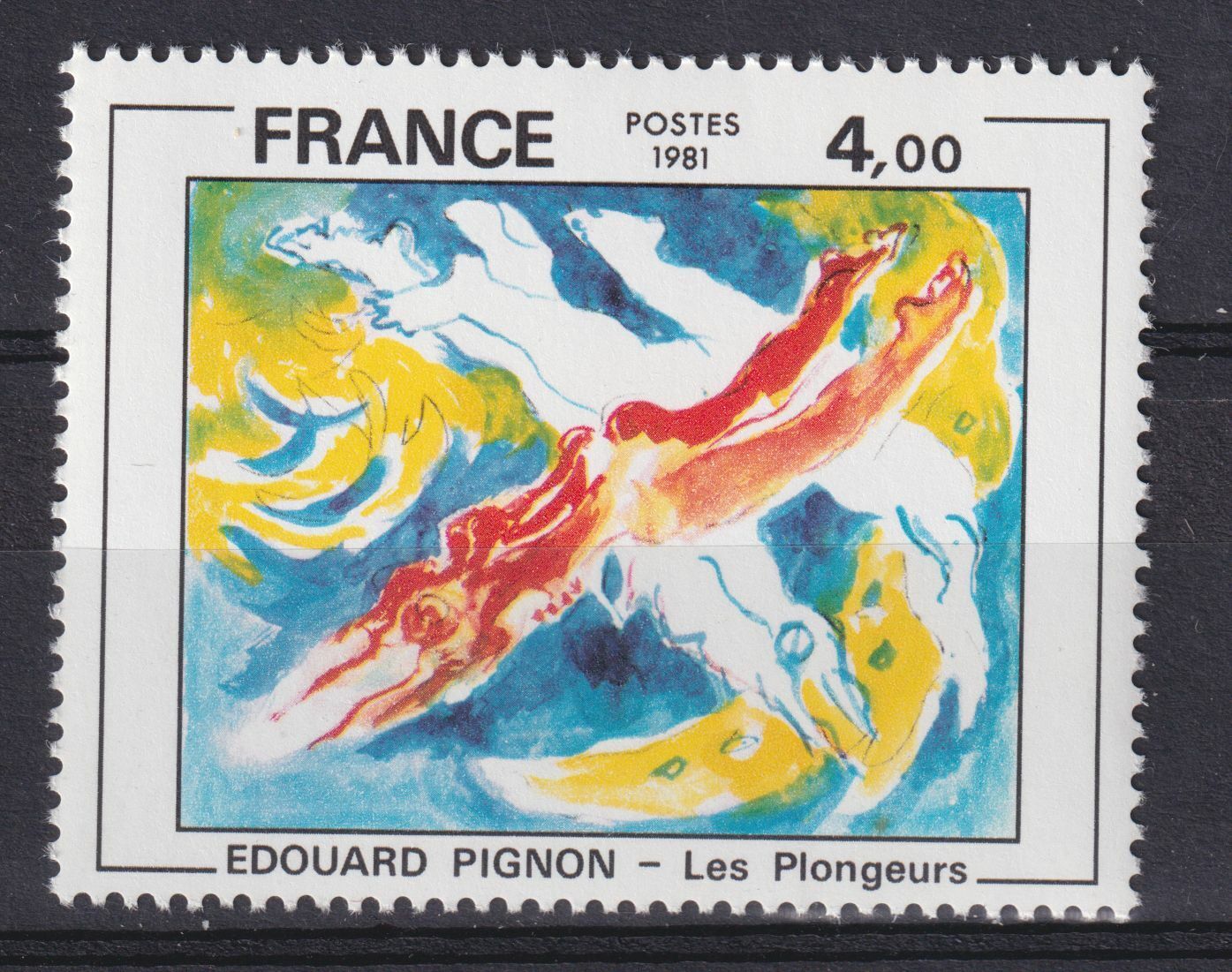 FRANCE TIMBRE NEUF N 2168 LES PLONGEURS OEUVRE D EDOUARD PIGNON 402872957422