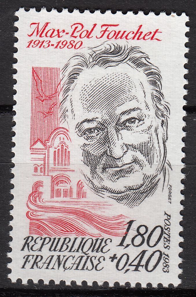 FRANCE TIMBRE NEUF N 2282 MAX PAUL FOUCHET ECRIVAIN 121826584422