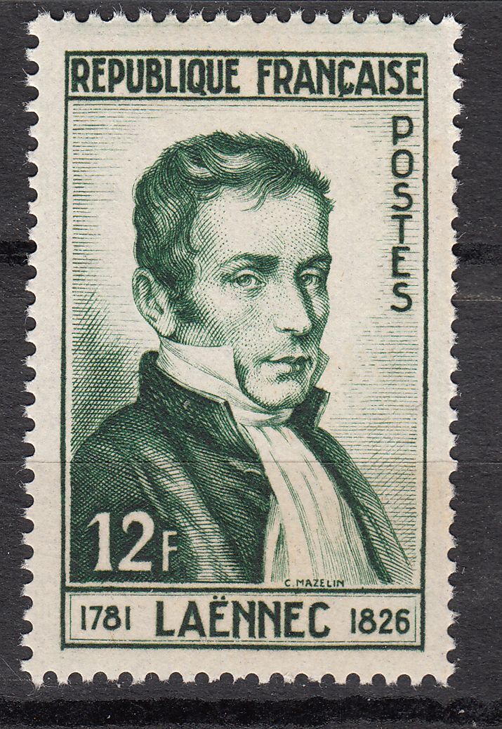 FRANCE TIMBRE NEUF N 936 DR RENE LAENNEC INVENTEUR DU STETHOSCOPE 401256251032