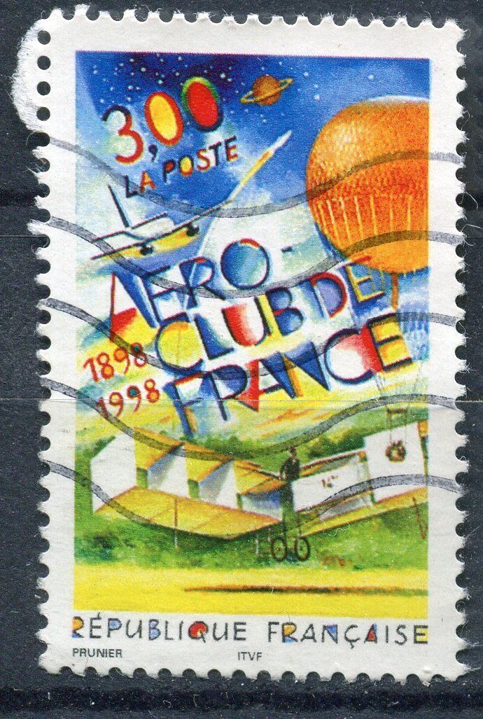 FRANCE TIMBRE OBL N 3172 CENTENAIRE DE LAERO CLUB 120966101602