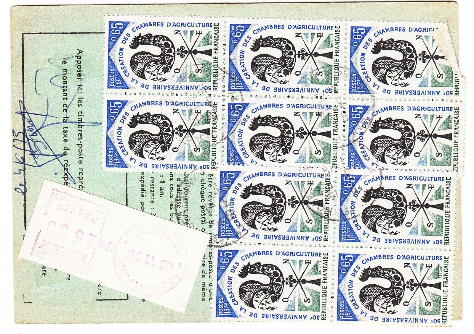 FRANCE TIMBRE ORDRE DE REEXPEDITION L HAY LES ROSES POUR ARGENTEUIL 1976 121902311152