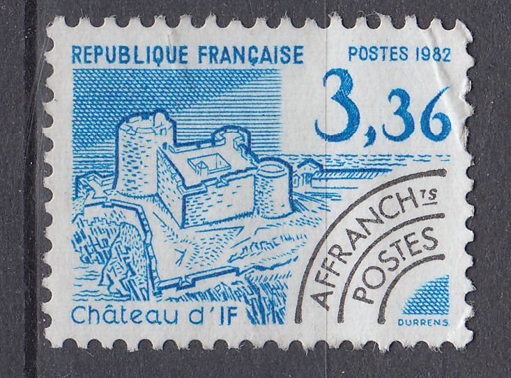 FRANCE TIMBRE PREOBLITERE OBL N 177 CHATEAU D IF BOUCHES DU RHONE 123554662342