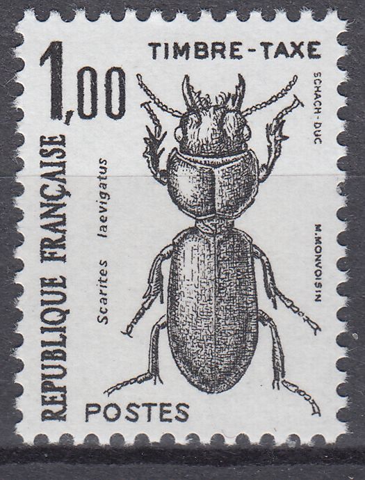 FRANCE TIMBRE TAXE NEUF N 106 INSECTE SCARITES LAEVIGATUS 401657385292