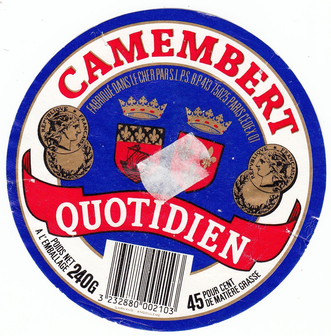 FROMAGE CAMEMBERT QUOTIDIEN FABRIQUE DANS LE CHER 400927941592