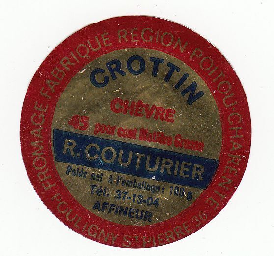 FROMAGE DE CHEVRE CROTTIN R COUTURIER AFFINEUR POULIGNY ST PIERRE 400927941542