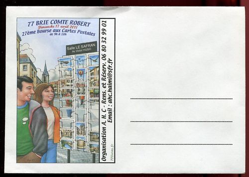 LETTRE 27 BOURSE AUX CARTES POSTALES BRIE COMTE ROBERT 120715747592