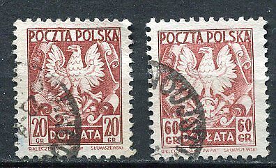 LOT TIMBRES POLSKA DOPLATA 20 ET 60 GR 120675750712