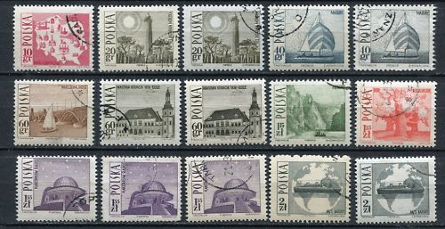 LOT TIMBRES POLSKA SERIE TOURISTIQUE 110635704802