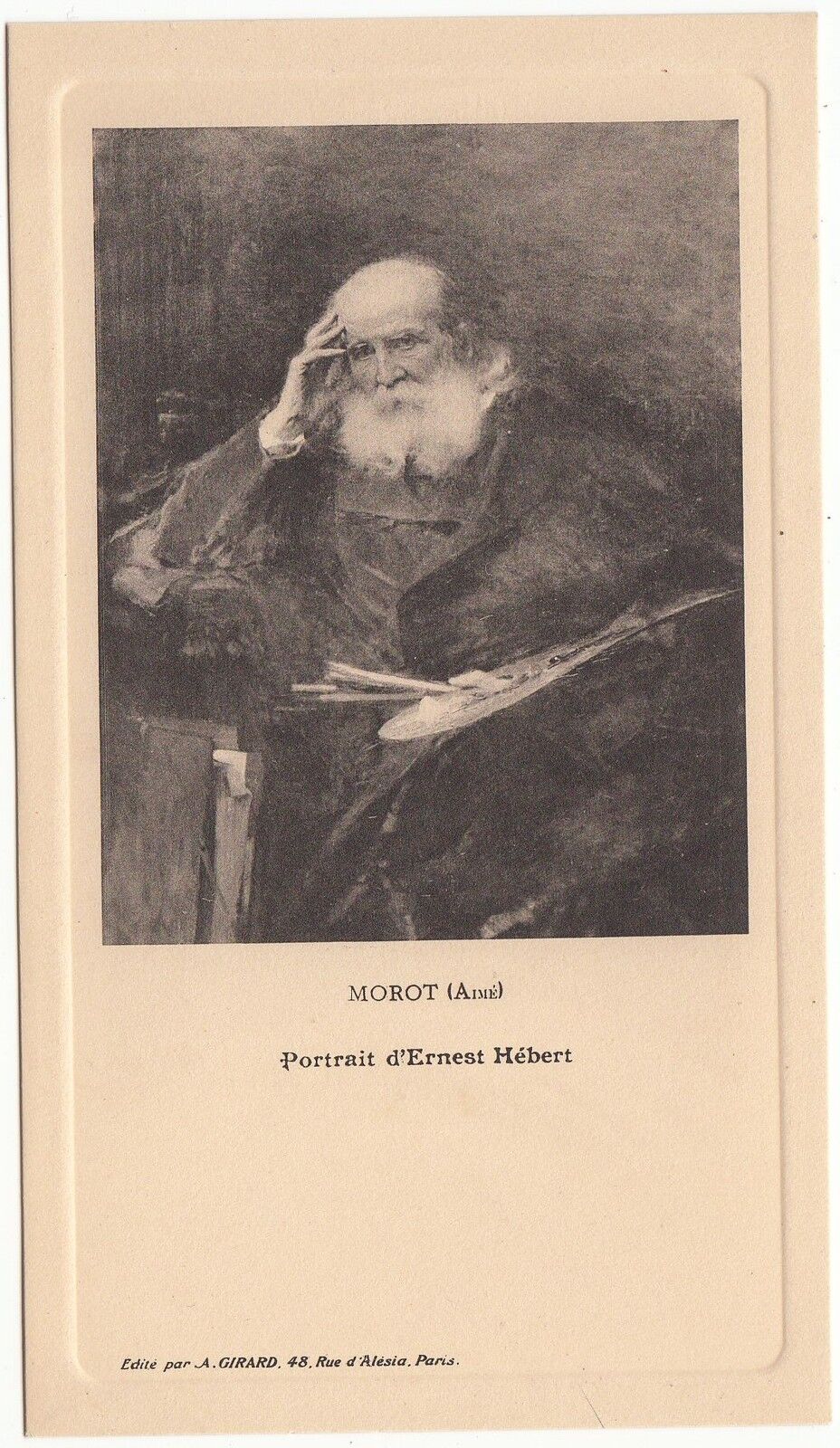 MENU ANCIEN VIERGE MOROT AIME PORTRAIT D ERNEST HEBERT 121597364462