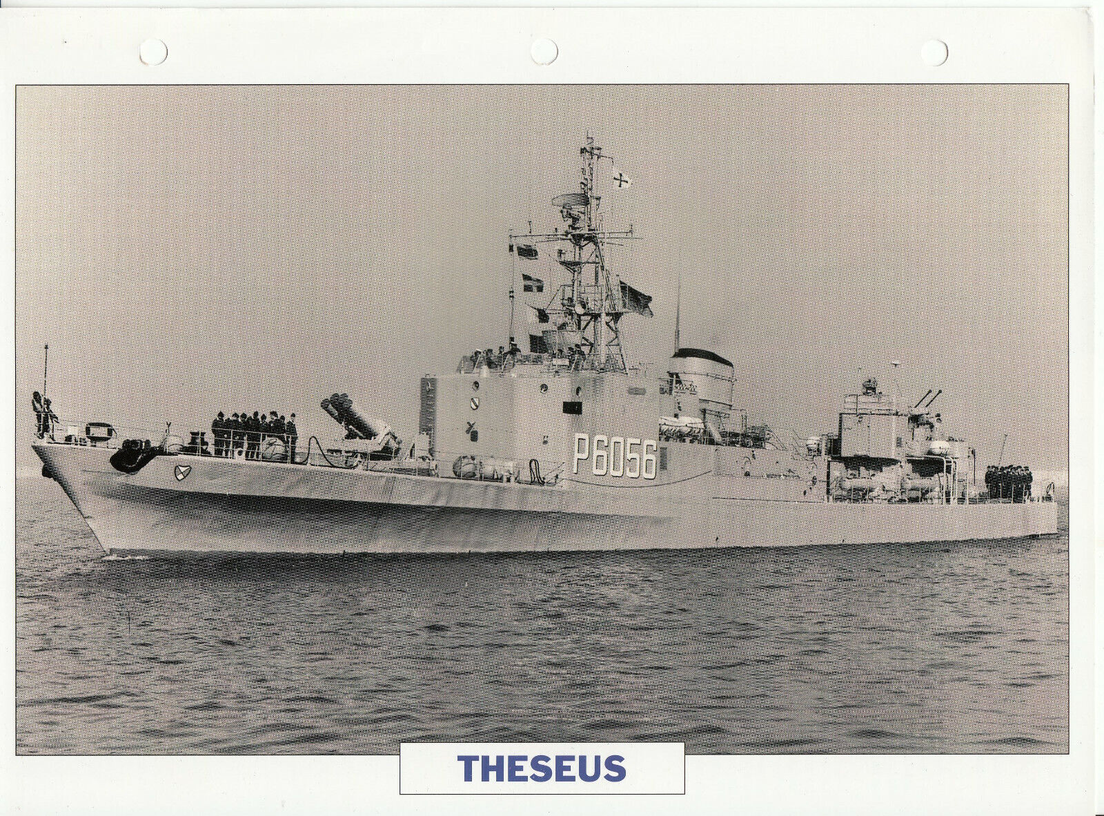 PHOTO BATEAU MILITAIRE CORVETTE THESEUS ALLEMAGNE FEDERALE 1962 123775760172