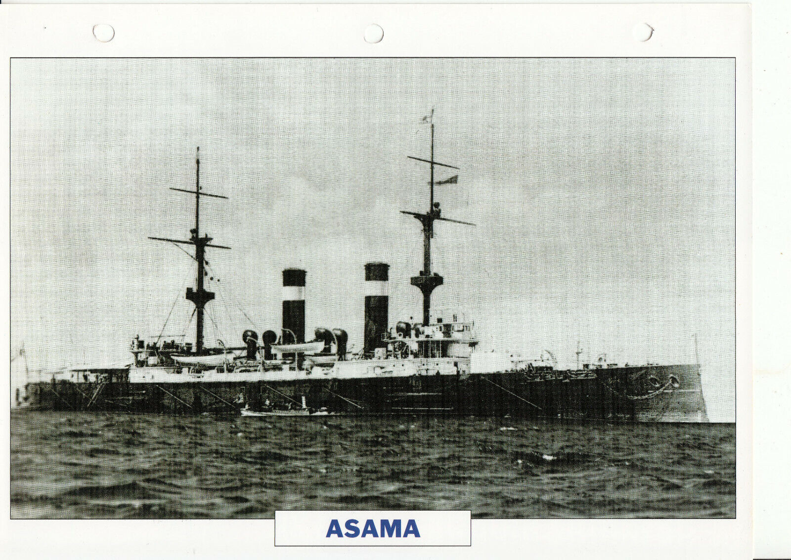 PHOTO BATEAU MILITAIRE CROISEUR ASAMA JAPON 1898 401777164472