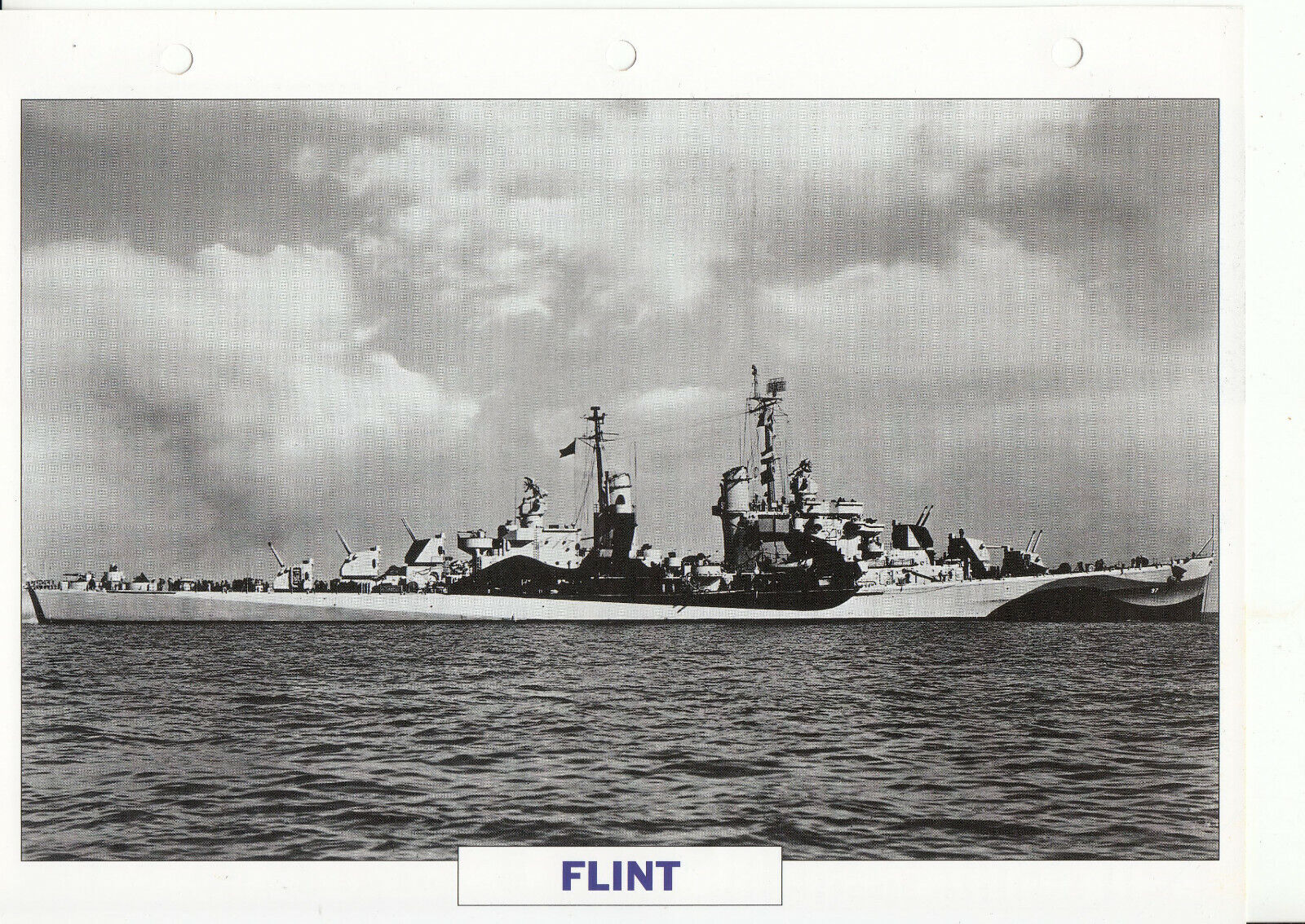 PHOTO BATEAU MILITAIRE CROISEUR FLINT USA 1944 123787028352