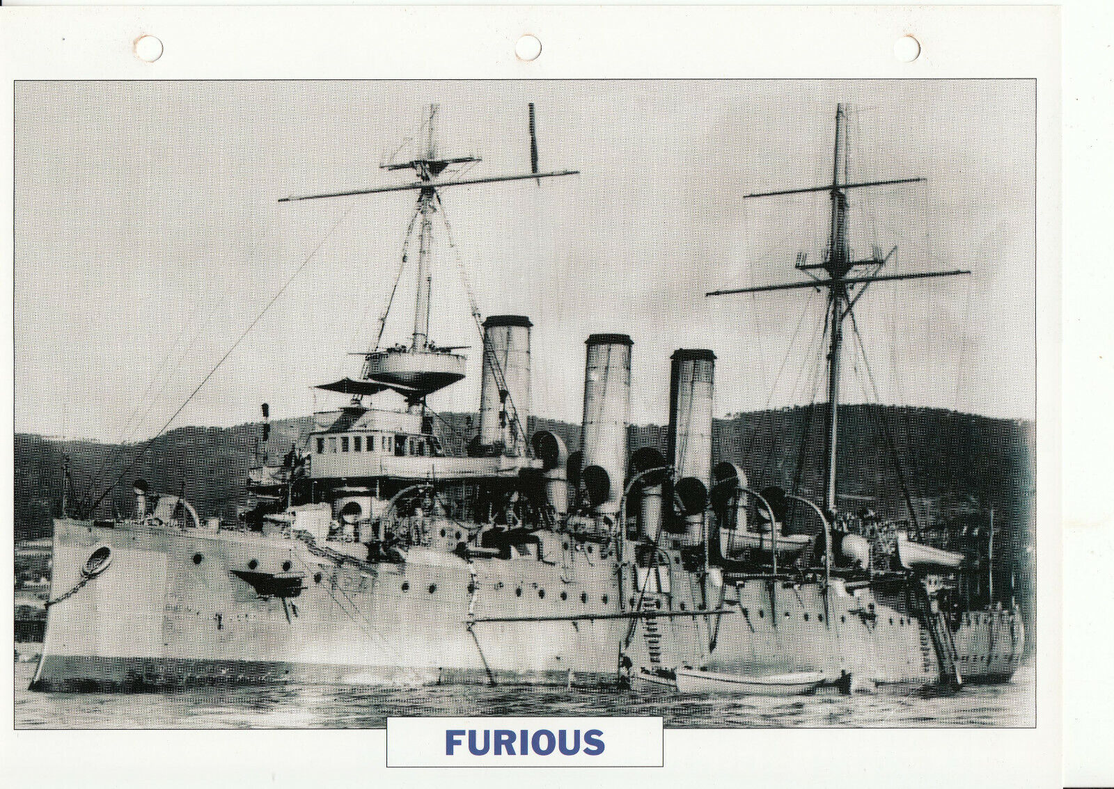 PHOTO BATEAU MILITAIRE CROISEUR FURIOUS GRANDE BRETAGNE 1896 401774060932