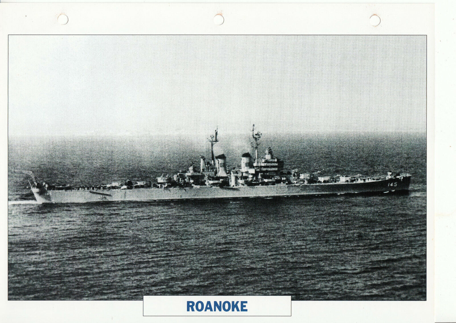 PHOTO BATEAU MILITAIRE CROISEUR ROANOKE USA 1947 123781392242