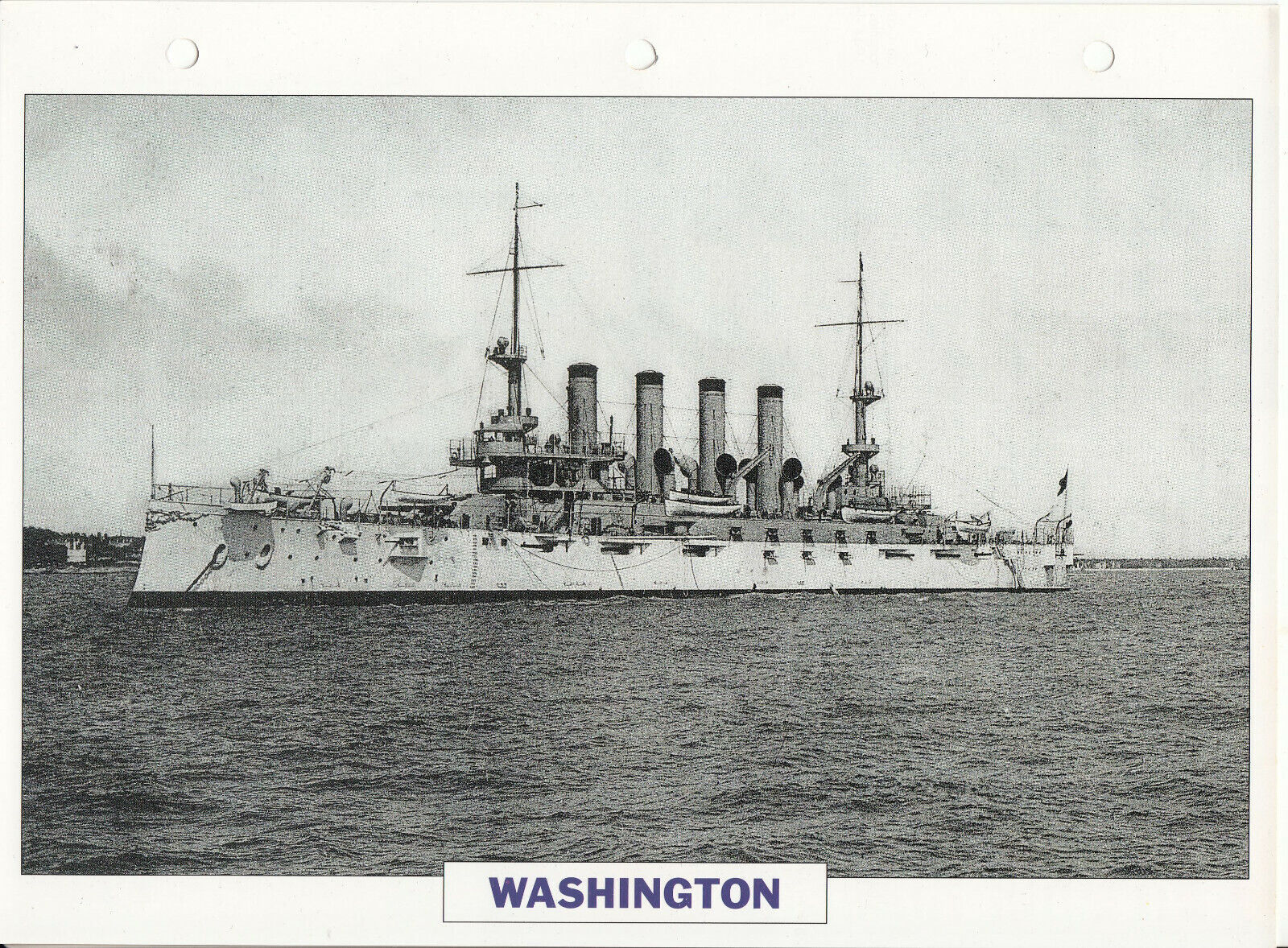 PHOTO BATEAU MILITAIRE CROISEUR WASHINGTON USA 1905 123787028362