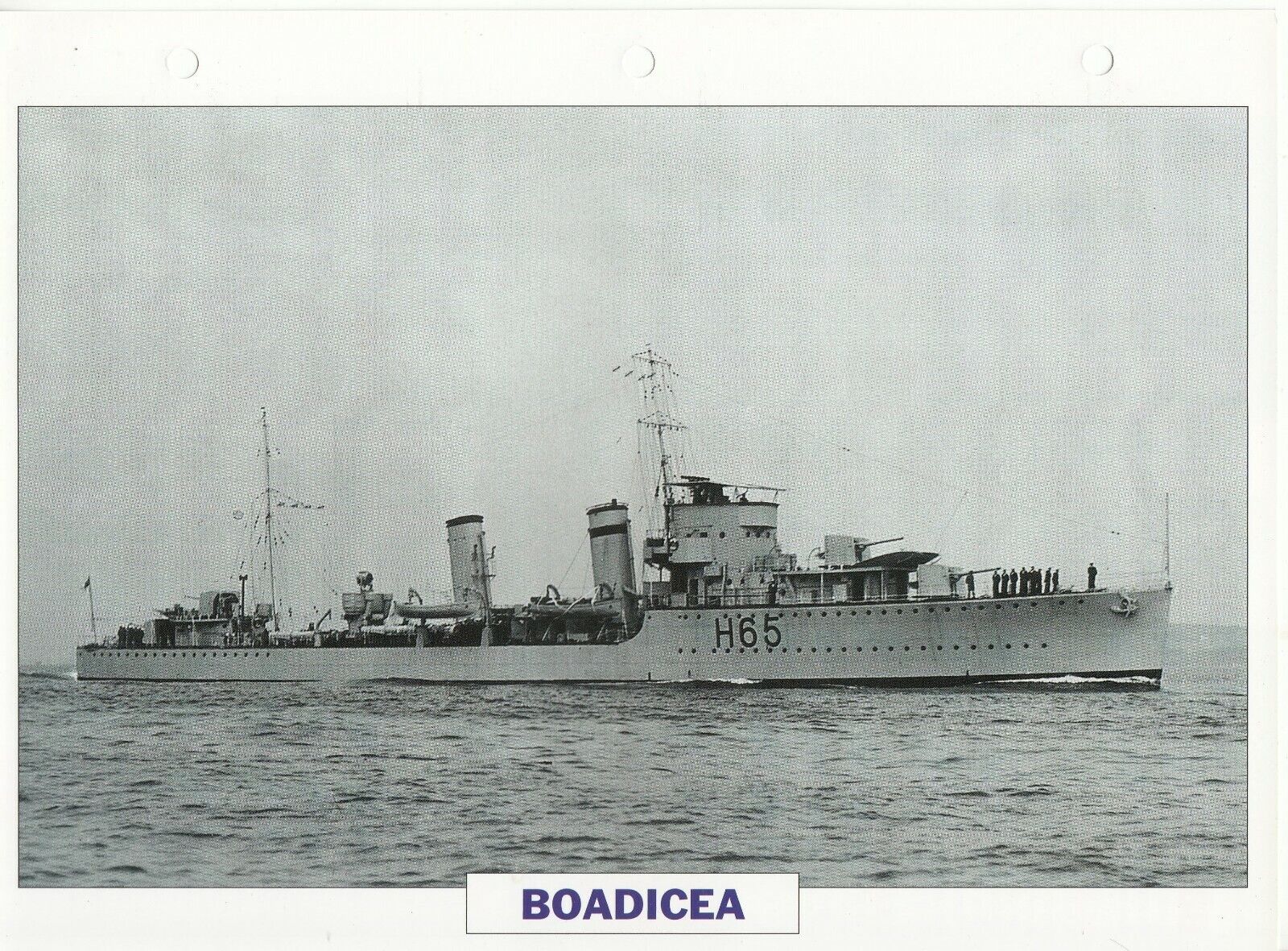 PHOTO BATEAU MILITAIRE DESTROYER BOADICEA GRANDE BRETAGNE 1929 123768034222