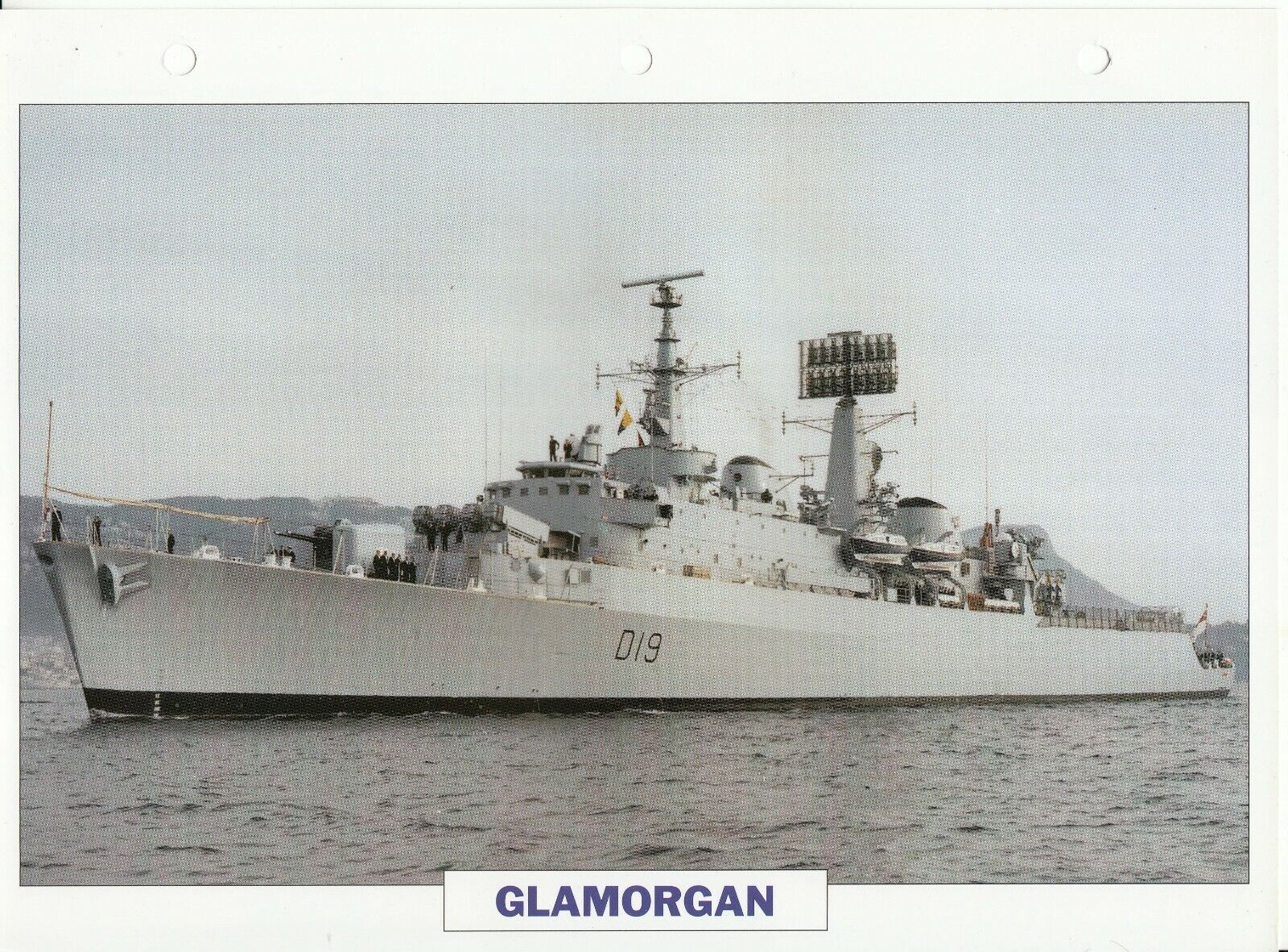 PHOTO BATEAU MILITAIRE DESTROYER LANCE MISSILES CLAMORGAN GRANDE BRETAGNE 1964 123766827802