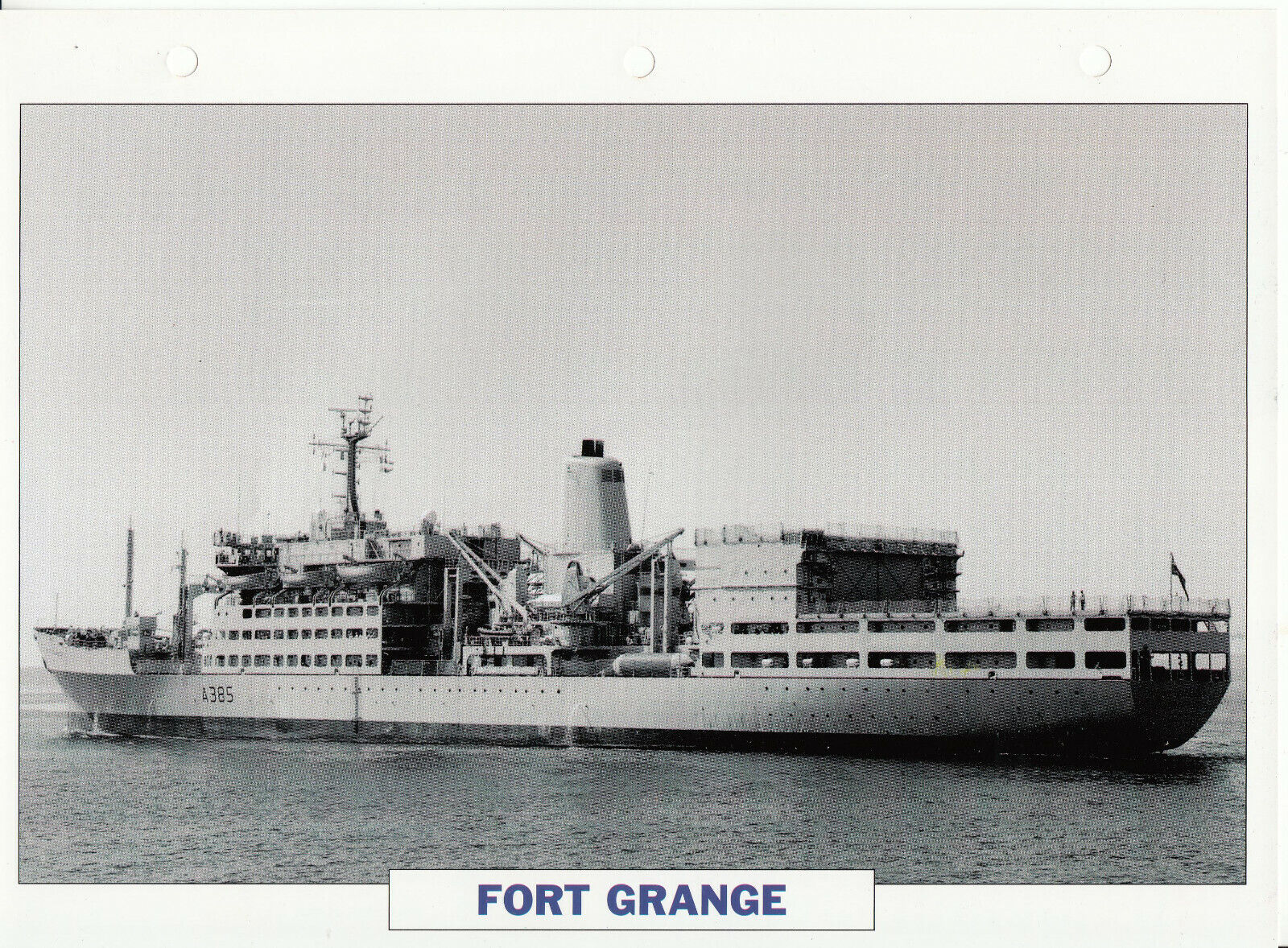 PHOTO BATEAU MILITAIRE DONNEES TECHNIQUES FORT GRANGE GRANDE BRETAGNE 1976 401778981902