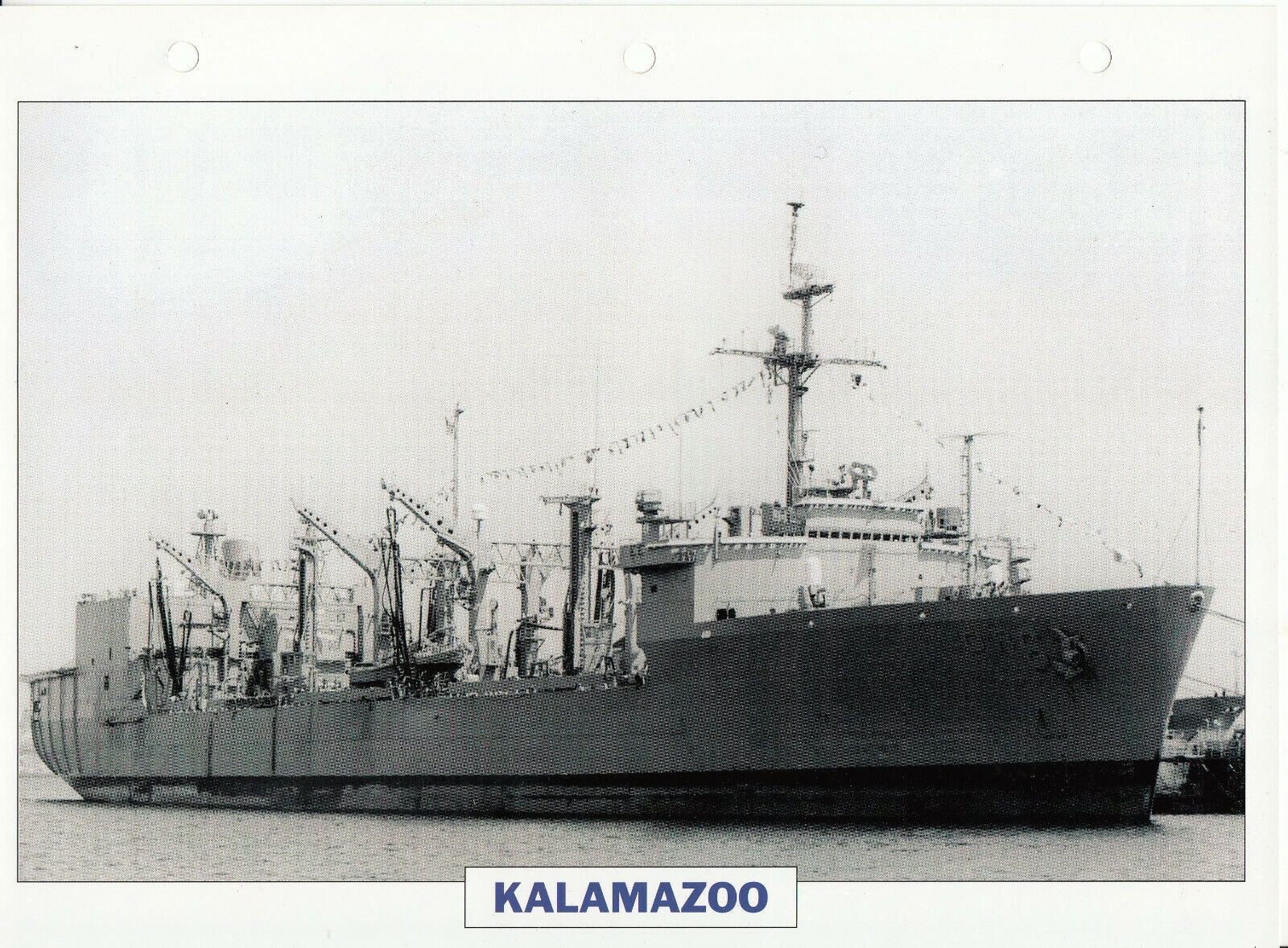 PHOTO BATEAU MILITAIRE DONNEES TECHNIQUES KALAMAZOO USA 1972 123790281952